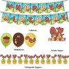 Squirrel Birthday Party Supplies Woodland Animals Party Decorations Include HAPPY BIRTHDAY Banner Balloons Cake Topper Cupcake Toppers Cartoon Zoo Animals Birthday Party Decorations