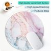 ITNRSIIET Marble Round Mouse Pad, Pink Marble Customized Premium-Textured Mouse Mat,Washable Mousepads with Lycra Cloth, Non-Slip Rubber Base Small Mousepad, 7.87×7.87×0.12 inches (Pink Marble)