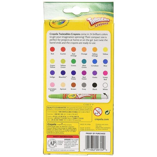 Crayola Mini Twistable Crayons 24 in a Box (Pack of 4) 96 Crayons in Total