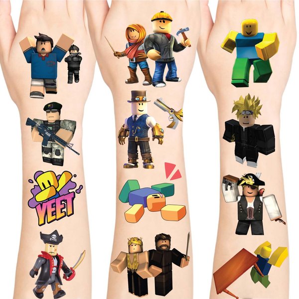 Game Cartoon Temporary Tattoo Stickers For Christmas, Birthday, Concert, Temporary Tattoo Decoration, Ideal Tattoo Gifts For Friends And Family