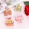 baotongle 4pcs Checkered Hair Claw Clips for Thin Hair Checkered Hair Clips Acrylic Small Claw Clip with Strong Hold for Women Girls Long Short Hair (5x4cm/2x1.57inches, Pink,green,red,orange)