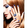Kalolary Blue Gel Nail Strips, Blue Chrome Full Wrap Gel Nail Polish Stickers, Metallic Mirror Effect Nail Wrap Long Lasting Salon Quality, Nail File & Wood Stick(UV/LED Lamp Required）