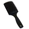 Everlong Hair Boar Bristle Brush, Black, Adds Shine & Promotes Hair Growth, Scalp Massage & Detangling, Safe for All Hair Types Extensions & Wigs, Matte Black Coated Ergonomic Handle
