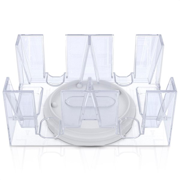 Canasta Card Holder for Playing Cards - 6 Deck Playing Card Tray Plastic Playing Card Holder Tray Playing Card Deck Holder Revolving Card Holders for Playing Cards - Valentines Gift Card Game Holder