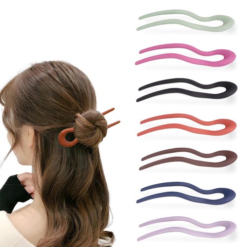 French Hair Pin - Matte U-Shaped Hair Clips for Thick Hair, Stylish French Twist Pins in Multiple Colors, Durable Hair Accessories for Women, Chignon Styling Tool