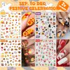 IDDFEVE 12 Months All Holiday Nail Stickers, 24 Sheets Seasonal Variety Pack 2 Pcs Per Month DIY Nail Art, Self-Adhesive Pegatinas Uñas for a Year of Halloween Christmas Thanksgiving&Valentine’s Day
