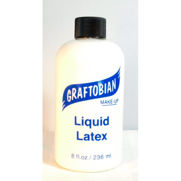 Graftobian Liquid Latex SFX Makeup - Professional Skin Safe Adhesive for Special Effects and Body FX, For Theatrical Stage, Cosplay, and Halloween Makeup, 8 ounces