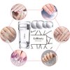 LiBiuty Nail Art Stamper, Dual Head Clear Jelly Nail Polish Transfer Stamper with Extra 4Pcs Silicone Heads & 1 Scraper Nail Stamping Tool