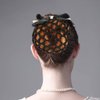 Uonlytech Hair Clip - 3pcs Bowknot Snood Net Barrette Hair Clip Bun Elastic Bowknot Decor for Women & Girls