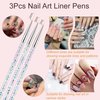 MYR 34Pcs Nail Art Brushes, Nail Art Brush Set, Nail Art Tools, including Nail Design Brushes, Nail Dotting Tool, Nail Drawing Pens, Nail Brush Brackets, Nail Nano Polishing Rubs