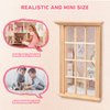 Angoily 1: 12 Scale Dollhouse Windows, 6 PCS Simulated Twelve Lattice Miniature Wooden Windows Frame Miniature Windows Photograph Props, Dollhouse Miniatures 1:12 Scale