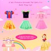 Meland Princess Dress Up - Dress Up Clothes for Girls with Princess Toys, Christmas Birthday Gift for Girls Age 3-8 Year Old (3 Princess with Shoes)
