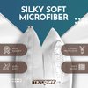 Micropuff Queen Size Pillow Protectors with Zipper - 2 Pack - Soft and Breatheable Hypoallergenic Pillow Cover. Pillowcase Protects Against Stains, Spills, and Perspiration.