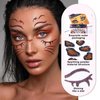 Cool Lion Face Stickers Fashion Leopard Face Jewel Sticker Glitter Sparkling Face Art Stickers Kid Crystals Tattoos Sticker Party Face Eye Decoration for Cosplay,Make Up,Festival Party 2Pcs