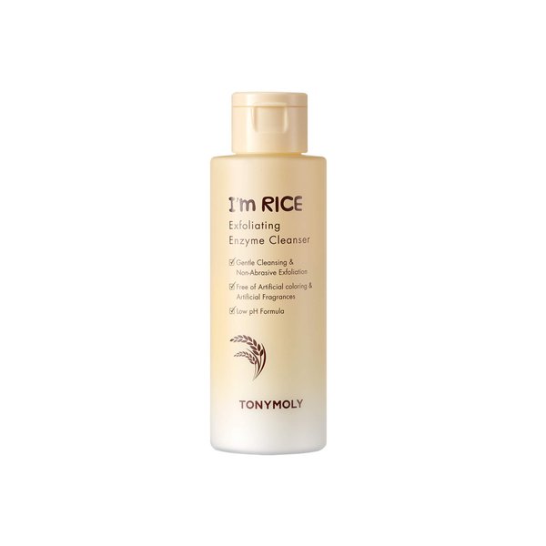 TONYMOLY I'm Rice Exfoliating Enzyme Cleanser, Enzyme Powder Face Wash, All-in-one Waterless Gentle Rice Polishing & Exfoliating Face Wash, 50 g