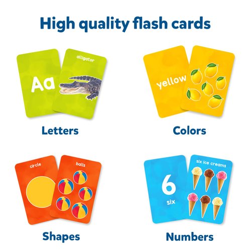 Skillmatics Thick Flash Cards for Toddlers - Letters, Numbers, Shapes & Colors, Montessori Toys & Games, Stocking Stuffers, Preschool Learning Activities, Gifts for Kids 1, 2, 3, 4 Years