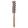 Healeved Small Round Hair Brush for Blow Drying Small Round Brush with Wood Handle and Nylon Bristles Curling Brush Hair Styling Brush for Short Hair Bangs and Men's Beards