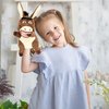 Easfan Donkey Hand Puppet Plush Animal Toy with Movable Mouth for Role Play Storytelling Preschool Teaching Birthday Gifts for Kids Boys Girls Brown, 13''