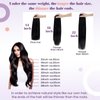 LaaVoo Clip in Hair Extensions Real Human Hair Black Ombre Silver Grey Balayage Human Hair Clip in Extensions Black Balayage Clip in Hair Extensions Black Women Long Straight 20 Inch 80g/5pcs