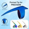 My Hair Tools Hair Parting & Sectioning Ring - Stainless Steel Finger Braiding Hair Pick Tools for Durable Dreadlocks Wig Quick Installation of Remy Human Hair Extensions Hair Styling Tools (Blue)