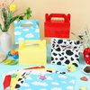 12Pcs Cartoon Story Birthday Party Favor Boxes for Toy Inspired Game Story Party Decorations Cow Print Sky Blue Cloud Treat Boxes Toy Party Goodies Boxes for Kids Birthday Baby Shower Party Supplies