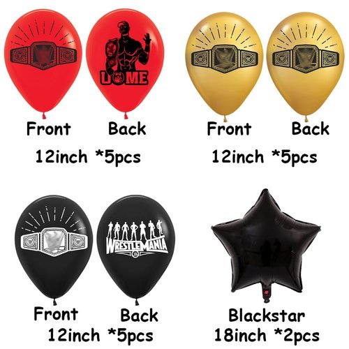 Wrestling Balloons Wrestling Birthday Party Decorations Wrestling Party Supplies Boxing Theme Party Decorations-19pcs