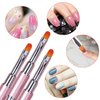 WOKOTO 3pcs Dual-Ended Gel Nail Brushes For Nail Art Extension Nails Gel Brushes For Nails Acrylic Nail Brushes For Acrylic Nails Design Brushes 2 Way Gel Spatula And Nail Art Brushes