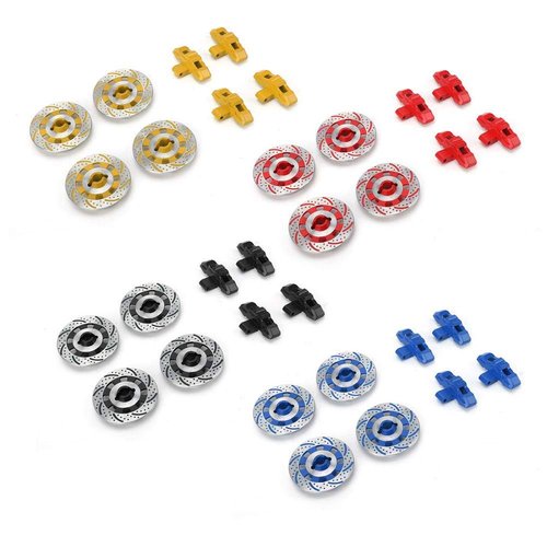 1/7 RC Car Aluminum Alloy Wheel Brake Disc, RC Upgrade Part Fit for TRAXXAS Unlimited Desert Racer UDR(Black)