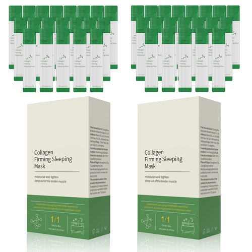 SEWOG Collagen Face Mask Skin Care, Wash-Free Sleeping Facial Mask, Essential Lifting Firming Moisturizing Face Care Gel, Portable Packaging for Women(40 packs)