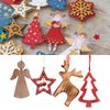 MECCANIXITY 50 Pcs Wooden Christmas Ornaments Paintable Wooden Snowman Crafts for DIY Christmas Craft Party Wedding