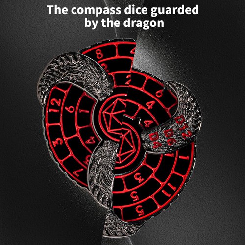 GU BEI TE 7-in-1 Fingertip Gyro Roulette DND Dice,Cool Spinning Games Fingertip Gyro, Metal Dice Set with Gift Box for Roleplaying Games Dungeons and Dragons RPG MTG Table Games