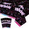 Obussgar 4 Pieces Music Party Decorations, Musical Birthday Party Tablecloths Supplies, Music Theme Rectangular Plastic Table Covers for Music Theme Birthday Party Decorations, 54 x 108 Inch