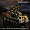 WW2 Military Toys Building Sets, Create a BF109 Fighter Plane & a Karl Giant Mortar Tank, Compatible with Lego, Great Army Airplane Toy for Boys and Kids Age 8-12