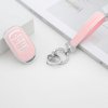 PIFOOG Key Fob Cover for Honda 2023 2024 Accord Civic HRV CRV Pilot Accessories 5 Button Car Keys Case Shell Bling Keychain Full Protector TPU Women Girly Pink Silver