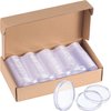 100 Pcs 25 mm Coin Holder Capsules Clear Round Plastic Coin Container Case for Coin Collection Supplies