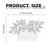 Foyte Crystal Wedding Hair Comb Rhinestone Bride headpiece Silver Butterfly hair piece Leaf Side Hair Combs for Women and Brides