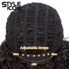 Style Icon 13" Afro Wigs Short Curly Wigs for Black Women Lace Front Side Part Synthetic Wigs (13 Inch, Jet Black 1#)
