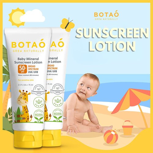 Baby Mineral Sunscreen Lotion for sensetive skin 2-pack Bundle