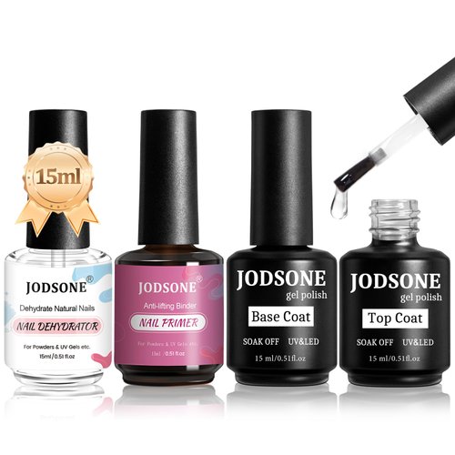 JODSONE 15ML Nail Primer Base Coat Top Coat Glossy Quick Drying Durable DIY Nail Art Design Long ...