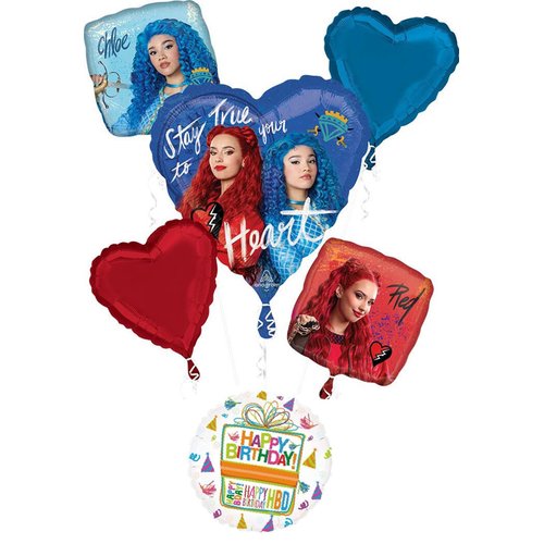 The Descendants The Rise of Red Birthday Party Supplies Balloon Bouquet Decorations