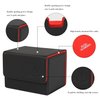 AEGIS GUARDIAN Card Deck Box for MTG, Commander Deck Box Hold 120+ Sleeved Cards, Leather Strong Magnet Card Deck Case Holder for Magic Cards TCG CCG, Red Inner