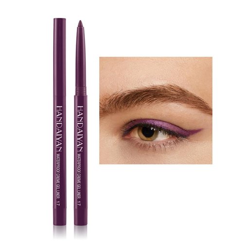 Liquid Eyeliner pencil, Long-lasting Multi-color liquid eyeliner,White Black Red Brown Green Champagne-shine Purple High-pigmented Eyeliners ,waterproof and sweat-proof, no fall-off, no smudge-17#