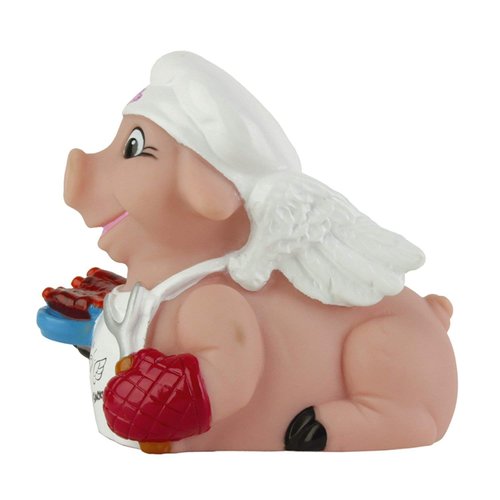 CelebriDucks Holy Smoker BBQ Pig Floating Rubber Ducks - Collectible Bath Toys Gift for Kids & Adults of All Ages - Fun, Safe, Sealed Baby Toddler Water Table, Pool, & Bathtub Toys - Made in USA
