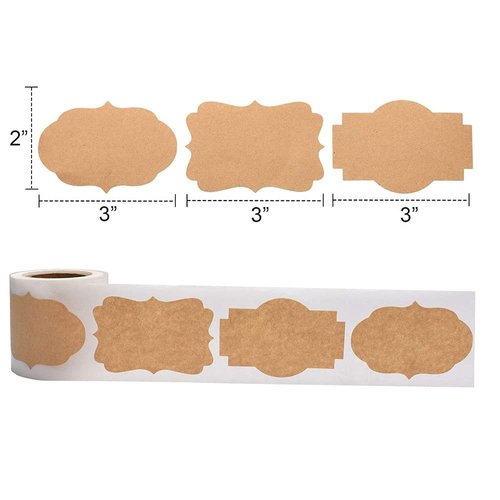 150 Pcs 2" x 3" Gift Tags Name Labels Sticker Self-Adhesive Customize Holiday Present Stickers Labels for Jars, Gift, Name Tags, Mason Jars Stickers