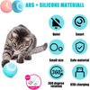 Power Ball 2.0 Cat Toy, Interactive Cat Smart Ball Toy 2.0, Automatic Power Rolling Ball, Automatic Moving Rolling Ball for Indoor Cats, Smart Pet Toy Ball with USB Charging (Pink & Blue)