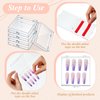 Landhoow 30 Pcs Press on Nail Storage Box with 60 Pcs Adhesive Double Sided Tape Artificial Nail Display Storage Box Acrylic Nail Box Organizer Case Transparent Nail Packaging Boxes for Nail Salon