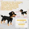 BOROLA Pet Dog Building Blocks Set Educational Toy Realistic Fun Animal Assembly Kit Toys Games(Rottweiler Blocks)
