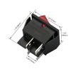 Baomain Red Light DPST ON/Off Snap in Boat Rocker Switch 4 Pin 16A/250V UL TUV List (1, Red)
