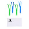 Chengu 4 Pieces Dental Floss Holder Reusable Flosser Reusable Floss Handle Holder Flossmate Handle for Oral Clearing (Blue, Green)