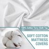 Bedecor Twin Mattress Protector Waterproof Kids Pee Bed Wetting Potty Training Noiseless Cotton Terry Soft Breathable Deep Pocket Mattress Cover Fitted Washable for 9-18 inch Mattress